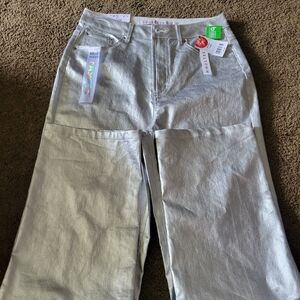 Silver Scheen Jean Style Wide Leg. Perfect For Holiday Parties